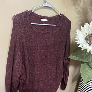 Maurices Maroon Crew Neck Sweater